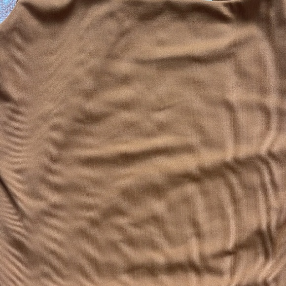 Rust / Brown Ribbed Tank Bodysuit - Picture 2 of 4